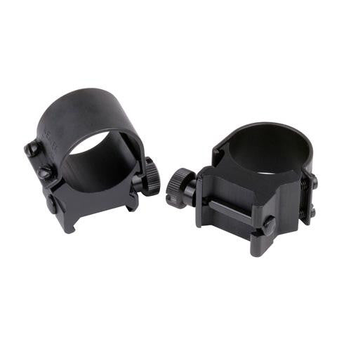 Detachable Top Mount Rings - 30mm High, Matte Black