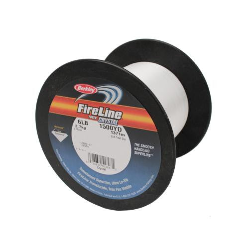 FireLine Fused SuperLine Crystal Line Spool - 1500 Yards, 0.006" Diameter, 6 lb Breaking Strength, 2 lb Super Line Mono Equiv