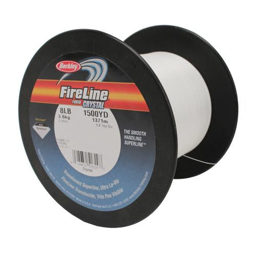 FireLine Fused SuperLine Crystal Line Spool - 1500 Yards, 0.007" Diameter, 8 lb Breaking Strength, 3 lb Super Line Mono Equiv