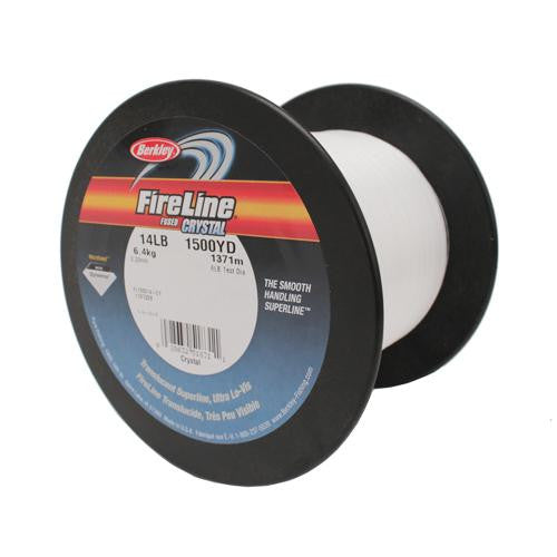 FireLine Fused SuperLine Crystal Line Spool - 1500 Yards, 0.009" Diameter, 14 lb Breaking Strength, 6 lb Super Line Mono Equiv