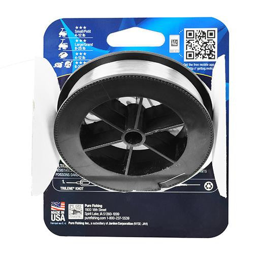 Trilene XT Monofilament Line Spool - 270 Yards, 0.018" Diameter, 20 lb Breaking Strength, Clear