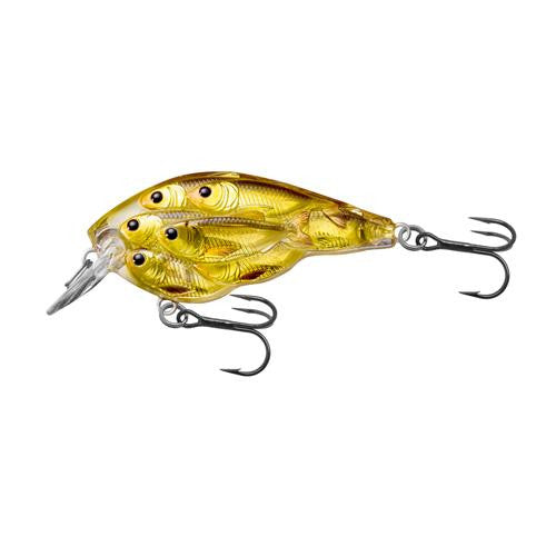 Yearling Baitball Squarebill - Freshwater, 2 3-8", #4 Hook, 4' ' Depth, Gold-Black
