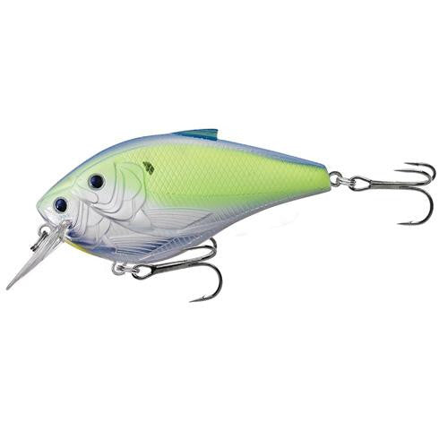 Threadfin Shad Squarebill - Freshwater, 3 1-2", #1-0 Hook, 5'-6' Depth, Metallic Lime-Gray