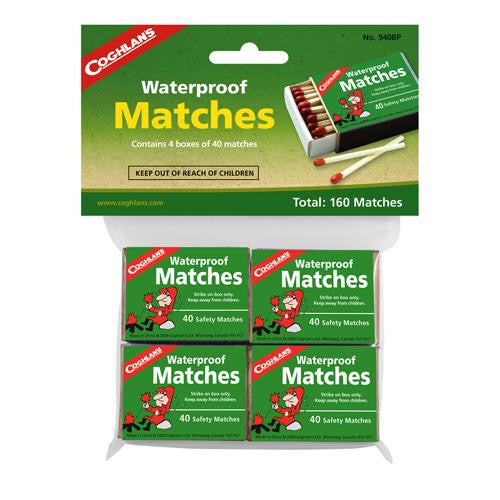 Waterproof Matches, Package of 4