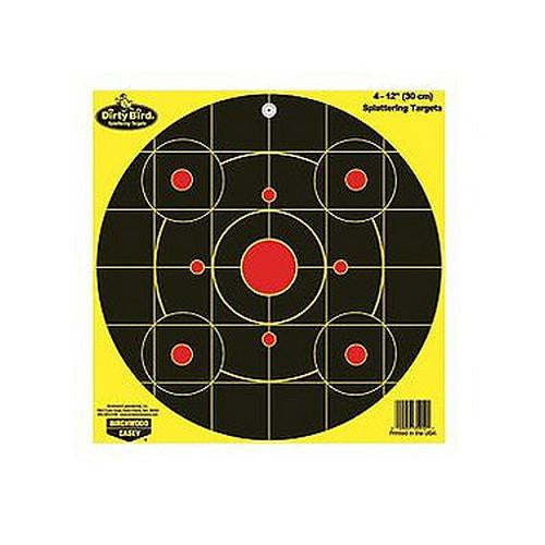 Dirty Bird Chartreuse Bull's Eye Target - 12", Per 4