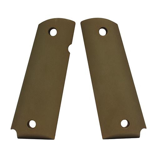 Colt & 1911 Government Grips - Aluminum Matte Green Anodized