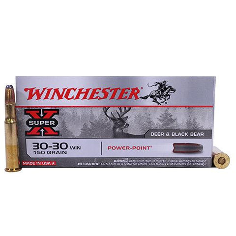 30-30 Winchester - Super-X, 150 Grains, Power-Point, Per 20