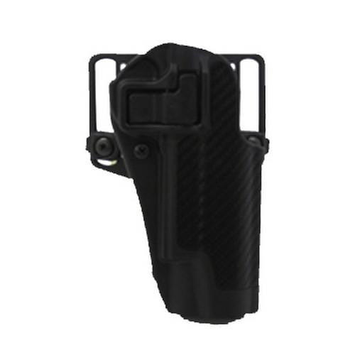 Serpa CQC, Belt & Paddle Holster, Plain Matte Black Finish - Carbon Fiber Finish, Right Hand