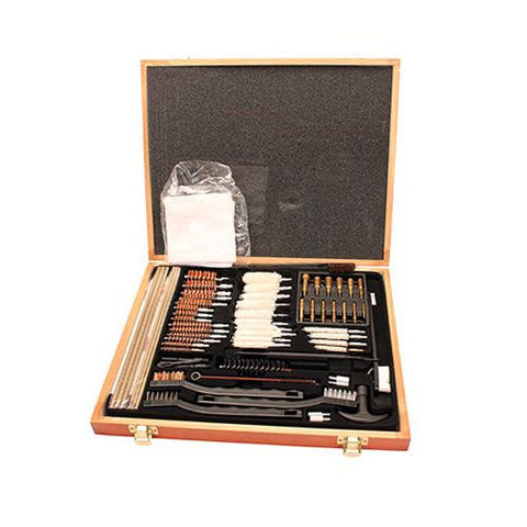 Universal Select 63 Piece Deluxe Gun Cleaning Kit - Wood Case