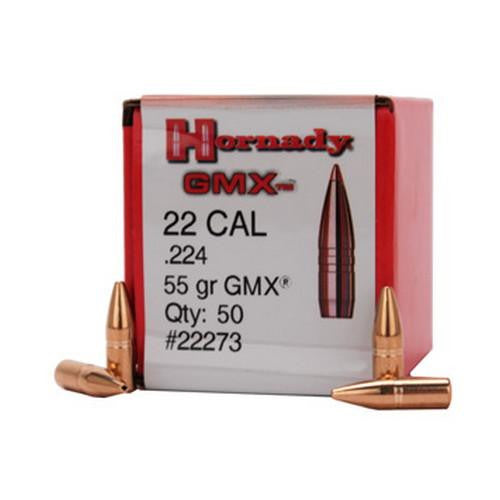 22 Caliber Bullets - (.224) 55 Gr GMX (Per 50)