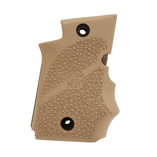 Sig P938 Rubber Grip - Ambidextrous, w-Finger Grooves Flat Dark Earth Brown