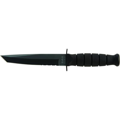 Short Fighting-Utility Knife, Black - Tanto