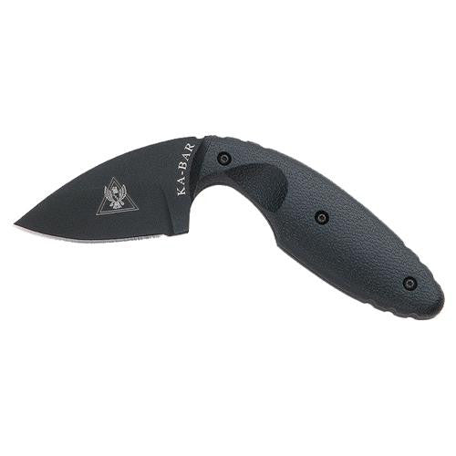 TDI Law Enforcement Knife, Black, Hard Sheath - Straight Edge (Clam Pack)