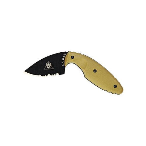 TDI Law Enforcement Knife, Coyote Brown, Hard Sheath - Partial Serrated (Clam Pack)