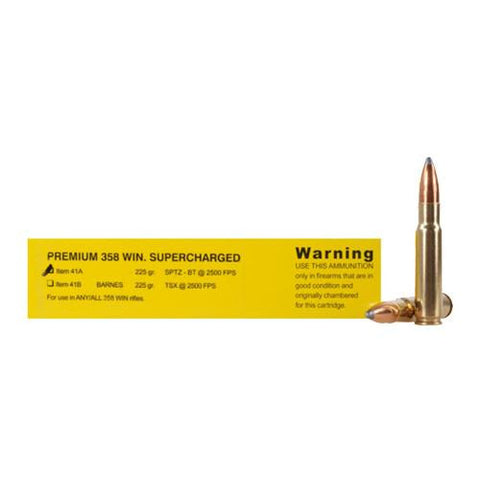 Premium Sport Cartridge 358 Winchester 225 Gr Spitzer-BT (Per 20)