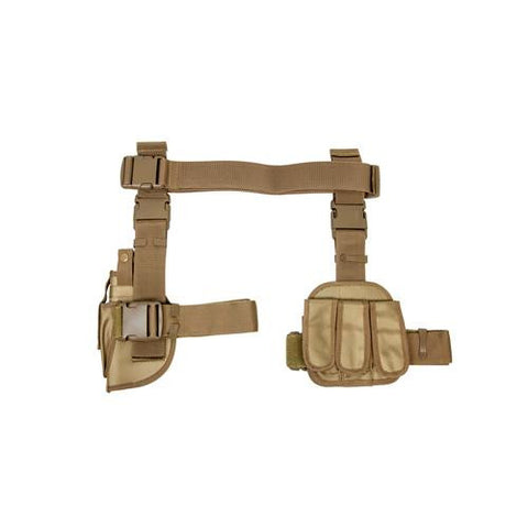 3 Piece Drop Leg Holster-Mag Holder - Tan