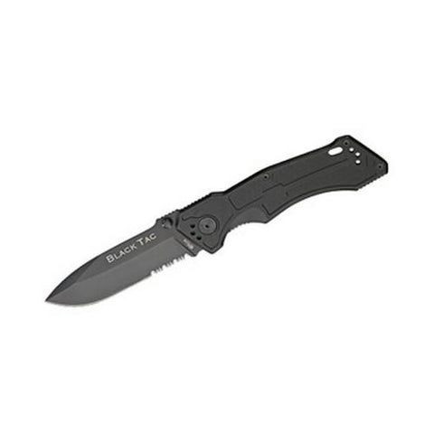 King Cutlery -Black TAC Drop Point Folder