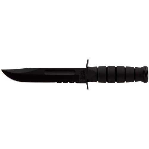 Fighting-Utility Knife, Black - 2" Serrated Edge, Kydex Sheath