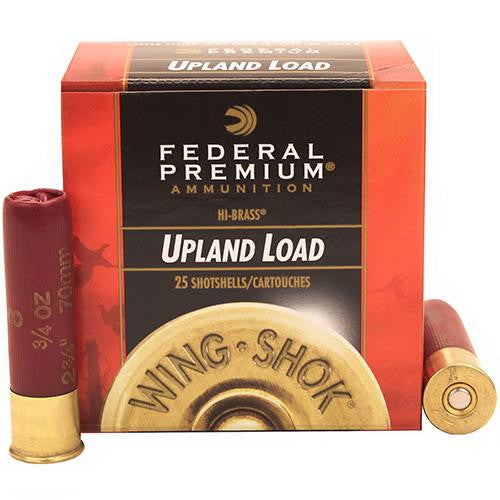 28 Gauge - Premium Wing Shok, High Brass, 2 3-4", 3-4 oz, #8 Lead Shot, Per 25