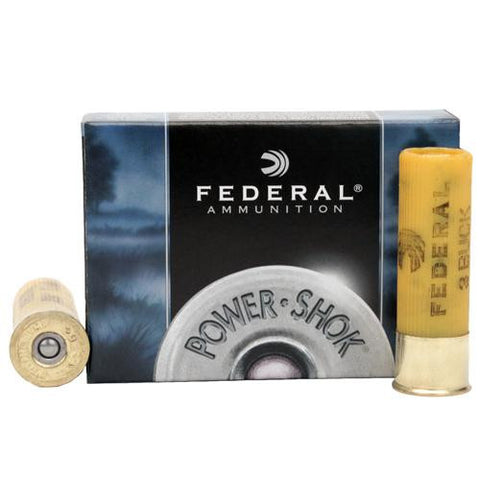 20 Gauge - Power-Shok, 2 3-4" Buffered, #3 Buckshot, 20 Pellets, Per 5