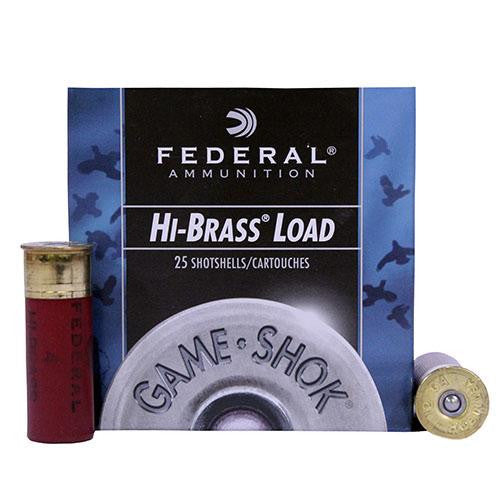 12 Gauge - Game-Shok High Brass, 2 3-4", 1 1-4 oz, #4 Lead Shot, Per 25