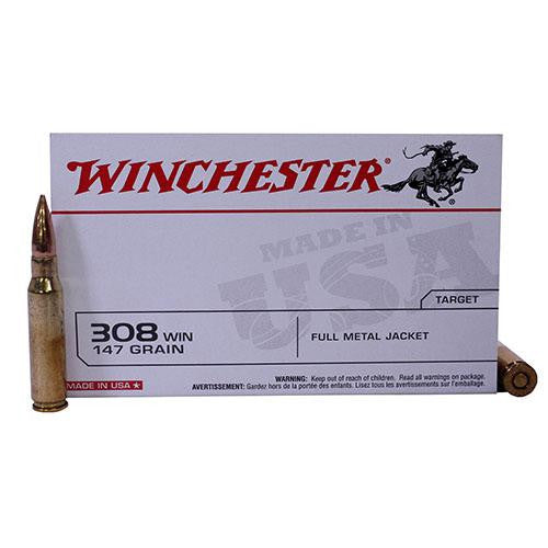 308 Winchester - USA, 147 Grains, Full Metal Jacket, Per 20