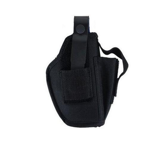 Ambidextrous Hip Holster - w-Mag Pouch, Medium, Black