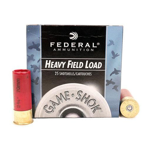 12 Gauge - Game-Shok Heavy Field, 2 3-4", 1 1-8 oz, #7 1-2 Lead Shot, Per 25