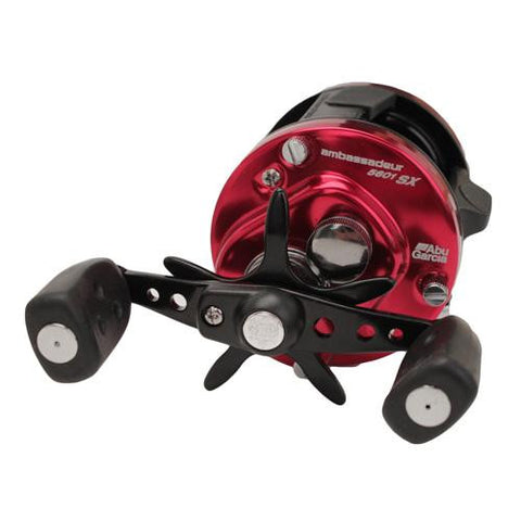 Ambassadeur SX Round Baitcast Reel - 5601. 5.3:1 Gear Ratio, 4 Bearings, 26" Retrieve Rate, 12 lb Max Drag, LH