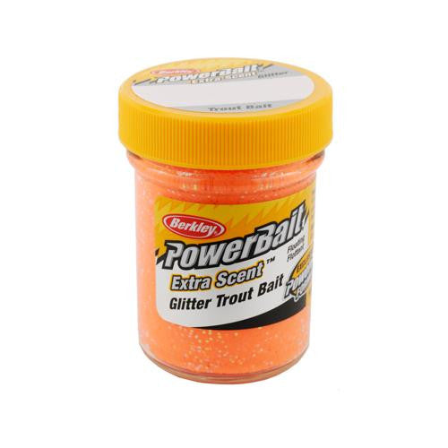 PowerBait Glitter Trout Dough Bait - Fluorescent Orange