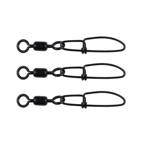 Cross-Lok Snap-Swivels - Size 3 Tackle, 100 lb Breaking Strength, Black, Per 3