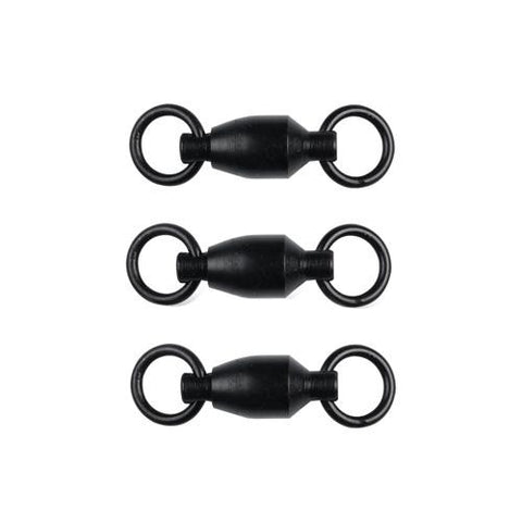 Ball Bearing Swivels, Size 2 Tackle, 25 lb Breaking Strength, Black, Per 3