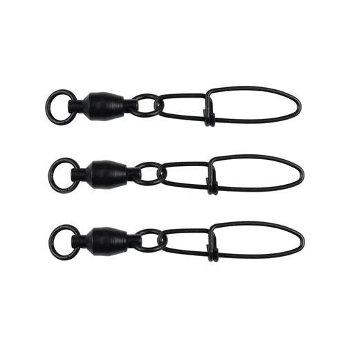 Ball Bearing Cross-Lok Snap-Swivels - Size 4 Tackle, 100 lb Breaking Strength, Black, Per 2