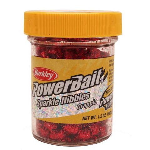 PowerBait Crappie Sparkle Nibbles Dough Bait - Wildfire