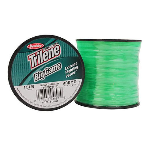 Trilene Big Game Monofilament Line Spool - 900 Yards, 0.015" Diameter, 15 lb Breaking Strength, Solar Collector