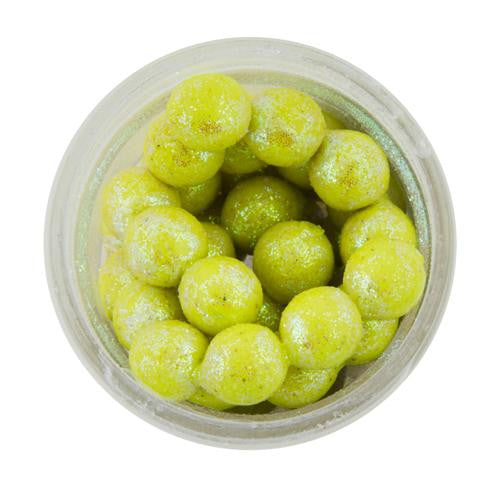 PowerBait Sparkle Power Eggs Floating Magnum Soft Bait - Chartreuse with Scales