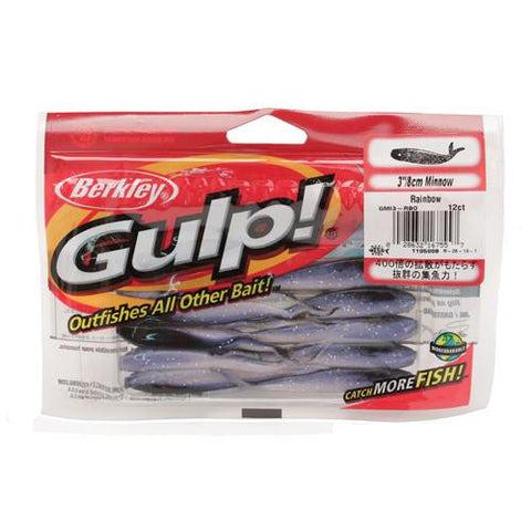 Gulp! Minnow Soft Bait - 3" Length, Rainbow, Per 12