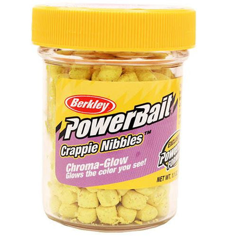 Powerbait Crappie Nibbles Dough Bait - Glow Yellow