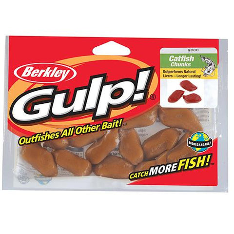 Gulp! Catfish Bait Chunks Soft Bait - Blood