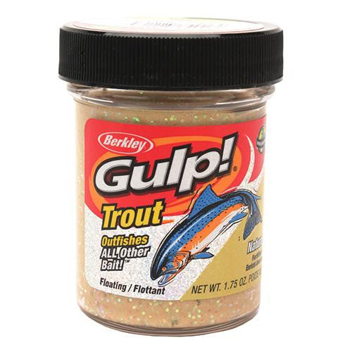 Gulp! Trout Dough Bait, Garlic Scent-Flavor, Chunky Cheese