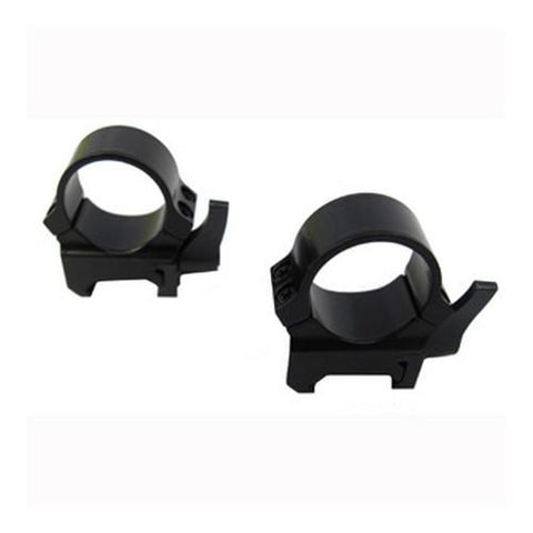 Quick Release Weaver-Style 1" Rings - Medium Black