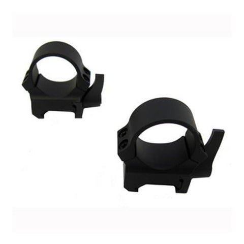 Quick Release Weaver-Style 1" Rings - Medium Matte Black