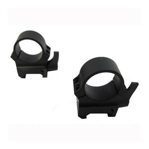 Quick Release Weaver-Style 1" Rings - High Matte Black