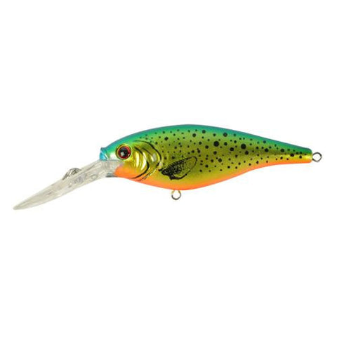 Flicker Shad Hard Bait - 2 3-4" Length, 11'13' Swimming Depth, 2 Hooks, Speckled Gold Shiner, Per 1