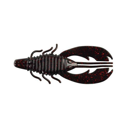 Havoc Craw Fatty Soft Bait - 4" Length, Black Red Fleck, Per 8