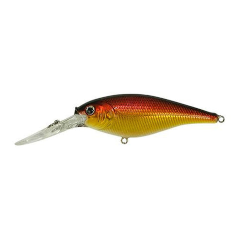 Flicker Shad Hard Bait - 1 1-2" Length, 6'-8' Swimming Depth, 2 Hooks, Black Gold Sunset, Per 1