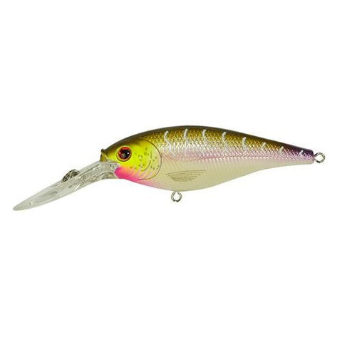 Flicker Shad Hard Bait - 1 1-2" Length, 6'-8' Swimming Depth, 2 Hooks, Purple Tiger, Per 1