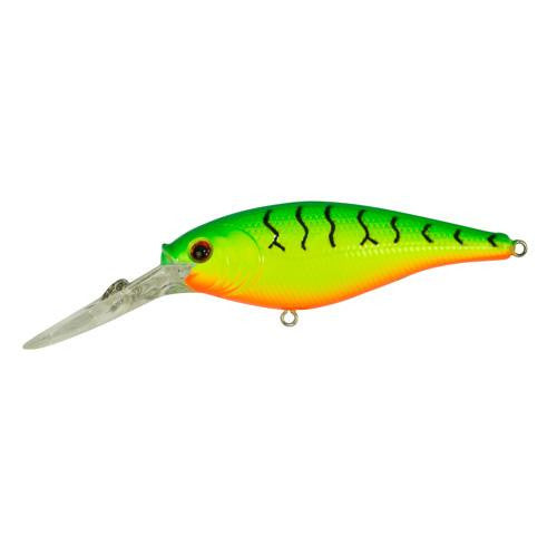 Flicker Shad Hard Bait - 2 1-4" Length, 10'-12' Swimming Depth, 2 Hooks, firetiger, Per 1