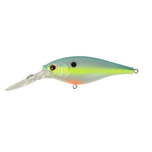 Flicker Shad Hard Bait - 2 1-4" Length, 10'-12' Swimming Depth, 2 Hooks, Racy Shad, Per 1