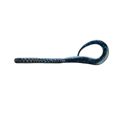 Havoc Juice Worm Soft Bait - 8" Length, Black Blue Fleck, Per 12